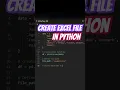 How to Create Excel file in Python