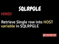 IBM i AS400 Tutorial iSeries System i - Retrieve Single row into HOST variable in SQLRPGLE