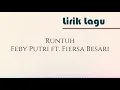 Download Lagu Lyrics feby putri feat fiersa runtuh (Lirik Lagu) Ku terbangun lagi Di antara sepi