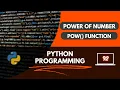 python program to find power of a number using pow function