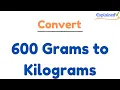 How to Convert 600 Grams to Kilograms 600g to kg