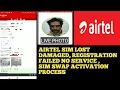Airtel sim swap Mitra app lost damaged sim replacement