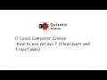 How to use an array - LEVEL Computer Science