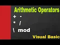 visual Basic 6 0 Arithmetic Operators