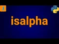 Python isalpha