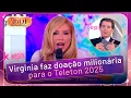 Download Lagu Virginia brilha no Teleton e faz doação milionária | Sabadou com Virginia