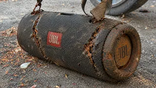 A talented guy discovers, restores repairs a stunning JBL speaker that had become rusted and damaged