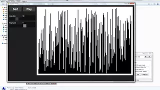 Pygame Simple GUI and Sorting Algorithm Visualizer Test
