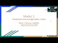 Modul 1 Tugas - Manipulasi array menggunakan numpy