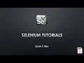 Selenium - Tutorial 11