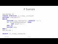 Selection statements in mysql PLSQL