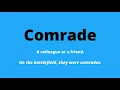 Learn English Vocabulary - Comrade