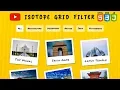 How to use Isotope Grid Filter 2018 Isotope Plugin Category Filter HTML CSS and JQUERY