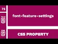 CSS Property font-feature-settings explained