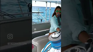 Captain Steph #sailing #catamaran #diving #fitness