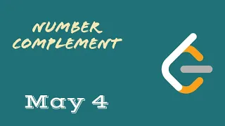 Number Complement - Day 4 May LeetCode Challenege