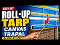 DIY Roll-Up Tarp Curtain EASY TO MAKE CANVAS TRAPAL STEP-BY-STEP TUTORIAL