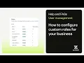How to configure custom roles for your business