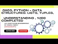 0x03 Python - Data Structures Lists Tuples