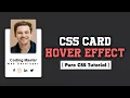 Pure CSS Card Hover Effect HTML5 CSS3 Full Tutorial