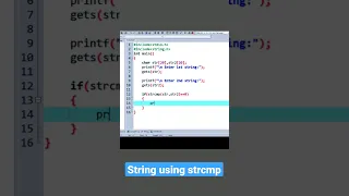 strcmp first - string second