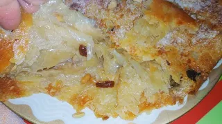 الفطير المشلتت الحلو بالمكسرات والقشطه والسكر وطريقة توريق لأول مره تشوفيها والطعم حكايه 