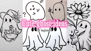 Cute ghost ideas Simple drawing ideas for beginners easy ghost ideas