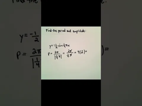 Find the Period and Amplitude of a Sine Function #maths #trigonometry