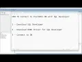 How to Connect PostgreSQL using SQL Developer