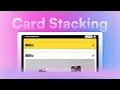 Create a Card Stacking Scroll Animation in Framer Framer Designs Framer Scroll Animation