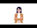Animated winking woman character