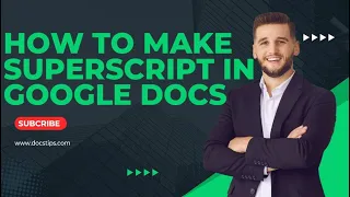 How to make superscript in Google Docs Superscript in Google Docs