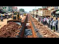 Download Lagu Ready For The Next-Level! Excellent Bulldozer Skillful Pushing Rocks \u0026 Dirt for Highway Construction
