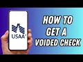 How To Get A Voided Check From USAA Online 2026