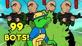 HIDDEN 99 bots mode in Fortnite Can 1 noob beat them