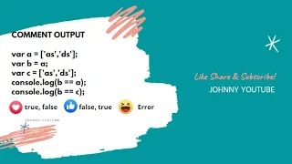 How to compare arrays in JavaScript JavaScript Tricky Interview Questions Javascript for Beginners