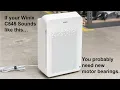 How to replace loud bearings on Winix C545 air purifier from Costco