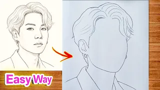 how to draw bts suga step by step easy bts drawing bts suga drawing easy 