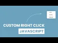Custom Right Click Menu HTML CSS and Javascript