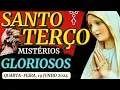 Lagu SANTO TERÇO DE HOJE - Quarta-feira (19/06/2024)🌹Mistérios Gloriosos🌹Terço Mariano / Terço de Fátima