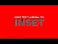 Inner text shadow using css