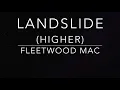 Landslide (HIGHER +4) - Fleetwood Mac - Piano Karaoke Instrumental
