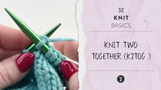 How to Knit Two Together K2TOG Beginner Decrease Tutorial