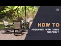 PATIO SWIVEL DINING CHAIR ASSEMBLY