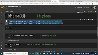 Jacobi method for a 2x2 linear system-Python