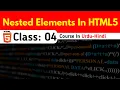 Nested elements in html5 Empty elements in HTML5 HTML5 full course in urdu-hindi Class 04