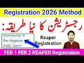 How To Do FER 1 2 Registration Reaper Registration Complete Method 2026 Reaper The AIOU