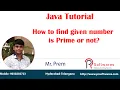 Prime number logic in java java tutorial for beginner prsoftwares