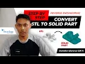 Convert STL to Solid Part Reverse Engineering Exercise Solid Edge 2022
