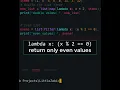 Lambda function in python